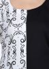 White Black Block Print Readymade Kurta Palazzo Set