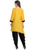 Readymade Yellow Asymmetrical Kurti with Salwar