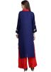 Blue Rayon Embroidered Kurta Palazzo Set