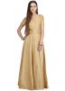 Beige Readymade Dupion Silk Long Skirt With Top