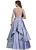 Readymade Blue Twin Layered Long Skirt Top Set