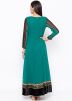 Readymade Green Embroidered Top Bottom Set