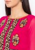 Readymade Pink Embroidered Top Bottom Set