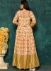 Yellow Digital Printed Readymade Cotton Gown