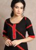 Readymade Black Tie Dye Printed Kurta With Pant