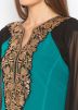 Green Embroidered Asymmetric Long Kurta With Pant