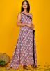 Readymade Maroon Block Printed Side Slit Kurta Set