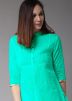 Readymade Green Cotton Long Kurta With Palazzo