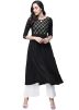 Black Gota Patti Embellished Long Kurta With Palazzo