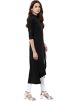 Readymade Black Asymmetric Side Slit Kurta Set