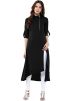 Readymade Black Asymmetric Side Slit Kurta Set