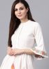 Readymade White Bell Sleeved Kurta With Palazzo