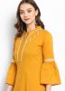 Yellow Bell Sleeved Gota Patti Laced Kurta Set