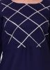 Navy Blue Gota Patti Laced Straight Cut Kurta Set