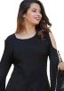 Black Asymmetric Flared Sleeved Kurti With Dhoti Pant