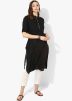 Black Readymade Rayon Long Kurta With Pant