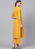 Yellow Straight Cut Rayon Kurta With Palazzo