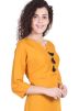 Yellow Readymade Rayon Asymmetric Kurta Set