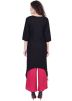 Readymade Black Asymmetric Long Kurta With Palazzo