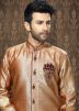 Readymade Cream Jacquard Indo Western Sherwani