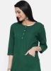 Green Readymade Rayon Long Kurta With Palazzo