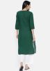 Green Readymade Rayon Long Kurta With Palazzo