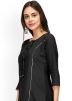 Black Gota Patti Laced Long Kurta With Palazzo