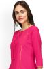 Pink Rayon Gota Patti Laced Kurta With Palazzo