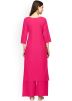 Pink Rayon Gota Patti Laced Kurta With Palazzo