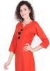 Orange Readymade Asymmetric Long Kurta Set