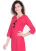 Pink Rayon Readymade Asymmetric Kurta Set