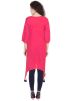 Pink Rayon Readymade Asymmetric Kurta Set