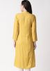 Readymade Yellow Rayon Front Slit Style Kurta Set