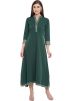 Green Asymmetric Gota Patti Laced Kurta Set