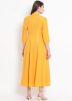 Yellow Gota Patti Laced Readymade Flared Kurta Set