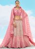 Pink Embroidered Silk Lehenga Choli