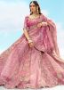 Pink Embroidered Silk Lehenga Choli