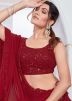 Red Sequins Work Lehenga Choli Set