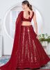 Red Sequins Work Lehenga Choli Set