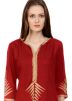 Maroon Readymade Asymmetric Rayon Kurta Set