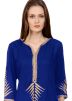 Blue Asymmetric Rayon Readymade Kurta Set