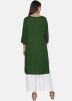 Readymade Green Embroidered Kurta With Palazzo