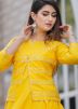 Yellow Kurta Palazzo With Gota Patti Embellished Jacket