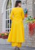 Yellow Kurta Palazzo With Gota Patti Embellished Jacket