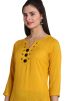 Yellow Block Printed Border Kurta With Palazzo