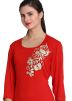 Red Gota Patti Embellished Kurta Palazzo Set