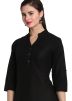 Black Readymade Cotton Kurti With Dhoti Pant