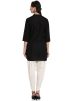 Black Readymade Cotton Kurti With Dhoti Pant