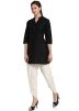 Black Readymade Cotton Kurti With Dhoti Pant