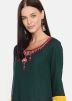 Green Asymmetric Readymade Long Kurta With Pant